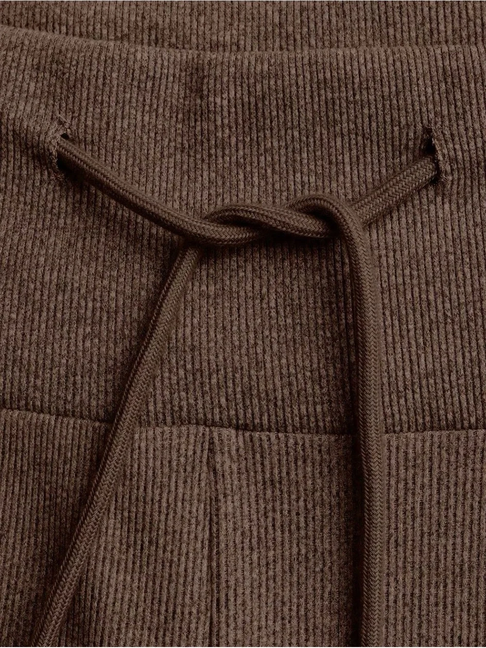Comfy Chic Brown Knit Button-Front Top & Wide-Leg Pants Set New Boutique - Picture 5 of 5